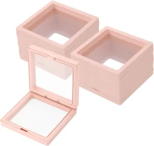 uxcell 15 Pcs Press on Nail Storage Box Nail Display Case Organizer for Nail Art Jewelry Gifts Home Storage Supplies, Pink