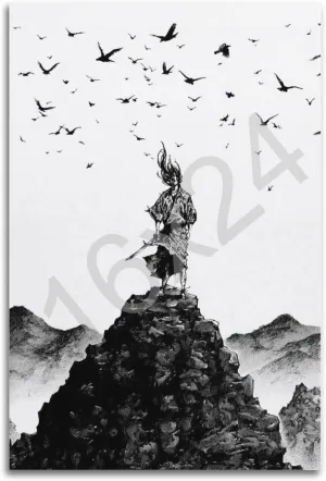 Vagabond - Classic Manga Posters And Print Canvas Paintings by Miyamoto Musashi, Suitable for Living Room Bedroom Decoration-gigapixel-scale-2x Poster for Room Aesthetic Posters & Prints on Canvas Wal