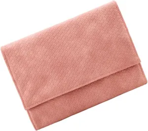 VALICLUD Jewelry Storage Roll Bag Bracelet Holder Travel Jewelry Bag Jewelry Holder Travel Bracelets Bag Finger Ring Foldable Holder Modern Pouch for Jewelry Storage Bag Flocking Pink