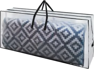 VENO Extra Large Clear Storage Bag - Fits 5Ft Rug, 9 Ft Artificial Christmas Trees, Camping Tent, Beach Umbrella, Folding Chairs, Heavy Duty Bags with Zipper, Durable Handles, and Labeling Card Slot