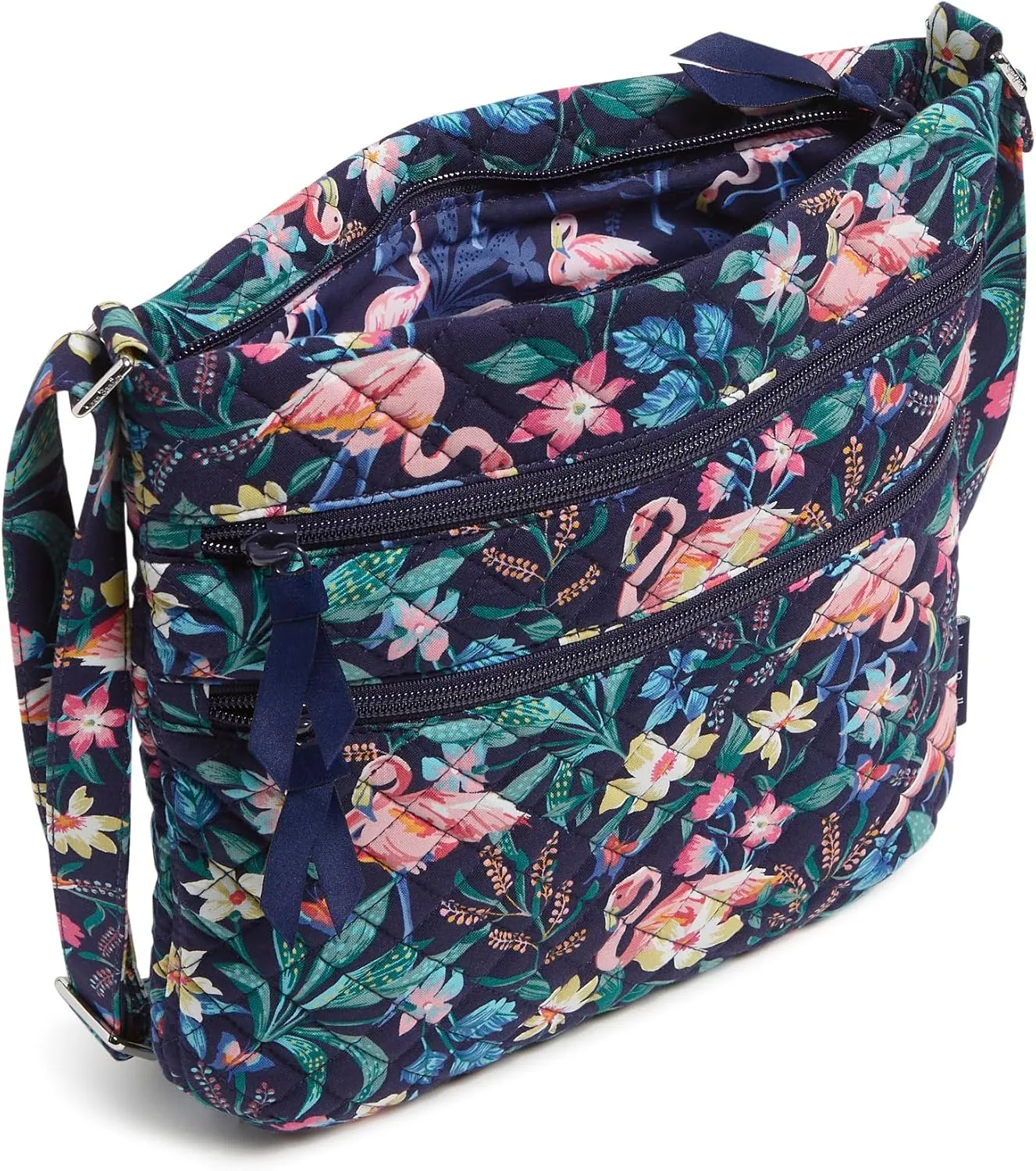 Vera Bradley Women's Cotton Triple Zip Hipster Crossbody Purse