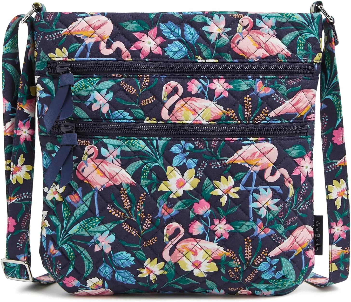 Vera Bradley Women's Cotton Triple Zip Hipster Crossbody Purse