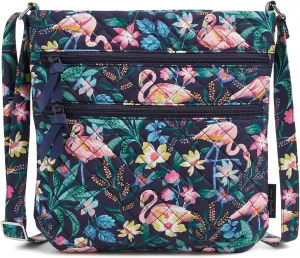 Vera Bradley Women's Cotton Triple Zip Hipster Crossbody Purse