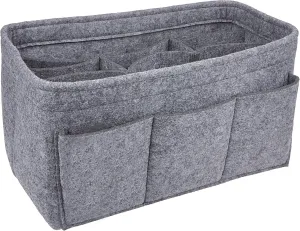 Vercord Felt Purse Organizer Handbag Insert Liner Shaper Bag in Bags for Speedy Neverfull Tote Grey Medium
