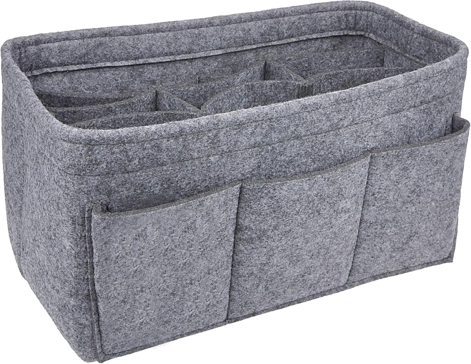 Vercord Felt Purse Organizer Handbag Insert Liner Shaper Bag in Bags for Speedy Neverfull Tote Grey Medium