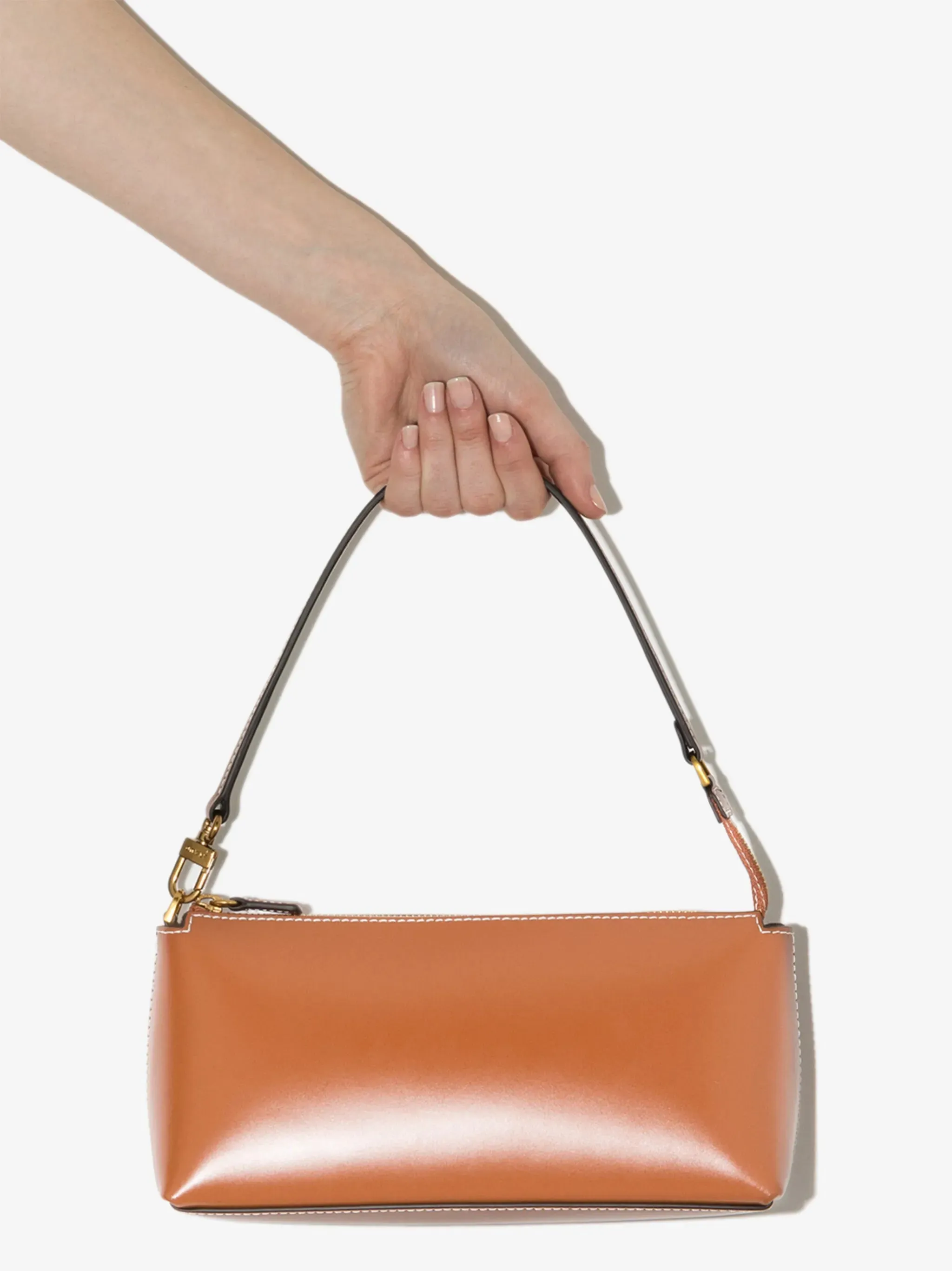 Verified secure bag Kaia Clean-lined shoulder leather