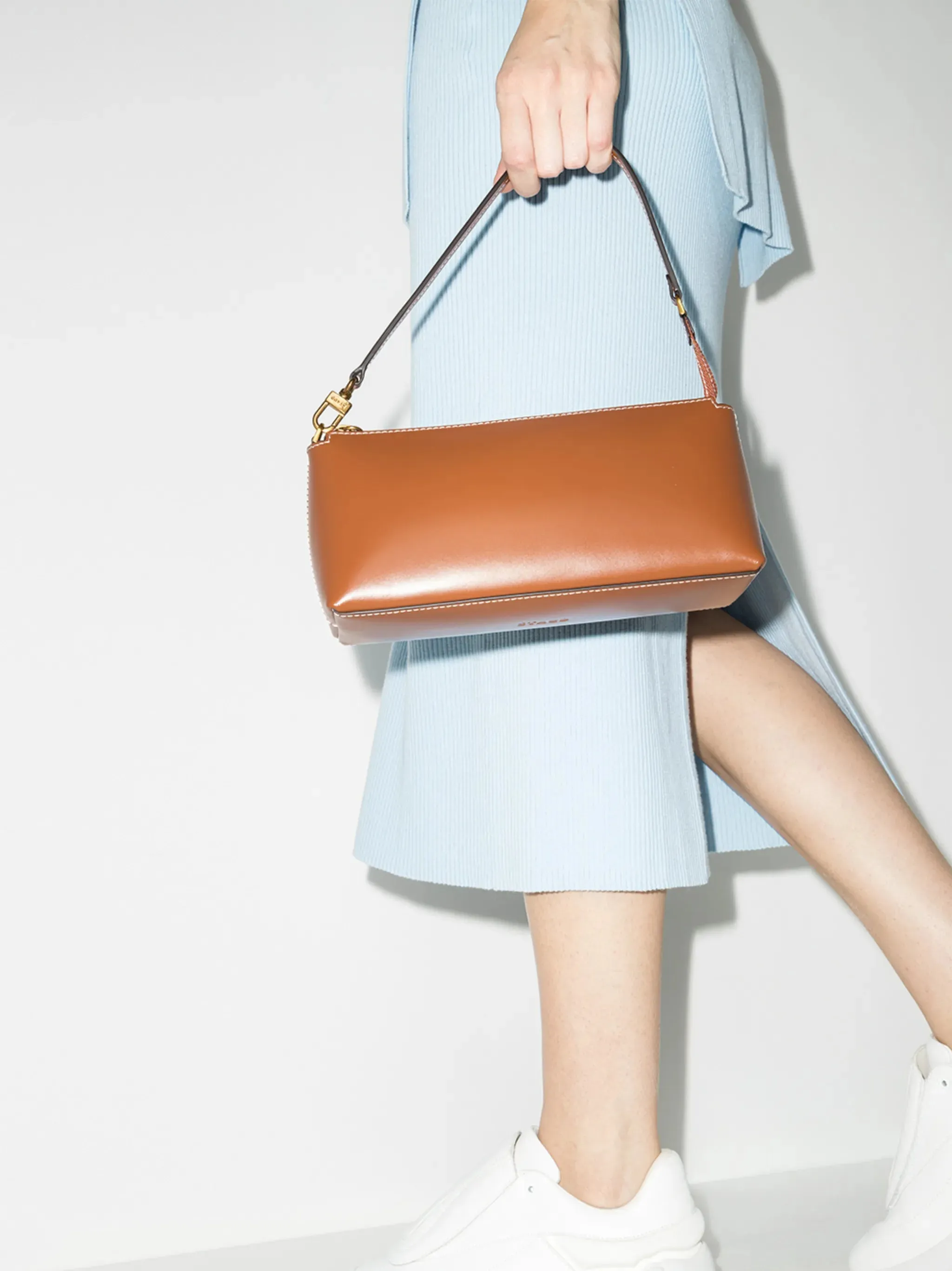 Verified secure bag Kaia Clean-lined shoulder leather