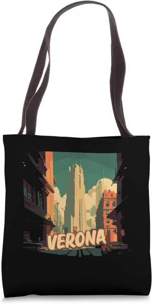 Verona Retro Italy Vintage Italian Traveling Traveler Tote Bag