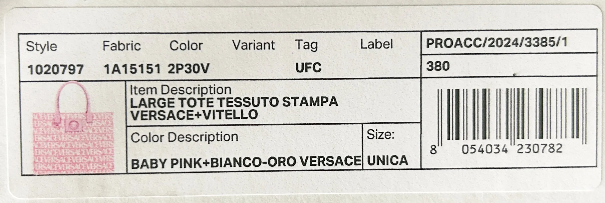 Versace Medusa Large Canvas Large Tote Bag