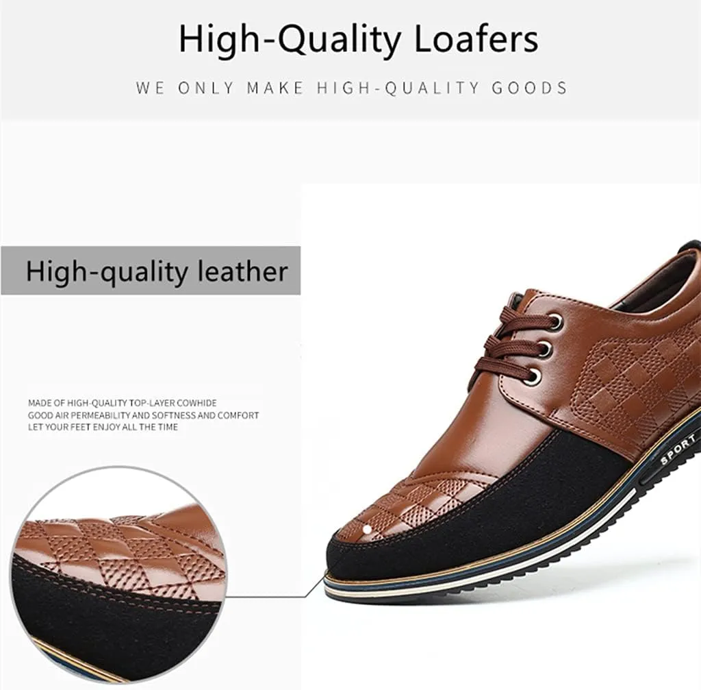 Veslesth Men's Casual Luxury Shoes Sneakers Loafers Comfort Walking Shoes Fashion Driving Shoes Leather Shoes for Male Business Work Office Dress Outdoor