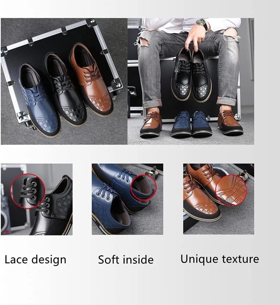 Veslesth Men's Casual Luxury Shoes Sneakers Loafers Comfort Walking Shoes Fashion Driving Shoes Leather Shoes for Male Business Work Office Dress Outdoor