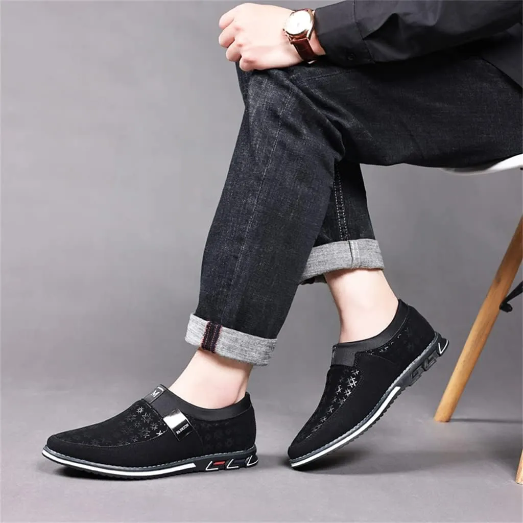 Veslexth Mens Casual Shoes Business Silp-on Fashion Leather Loafers Comfort Walking Driving Luxury for Male Work Office Dress Outdoor Breathable Sneakers