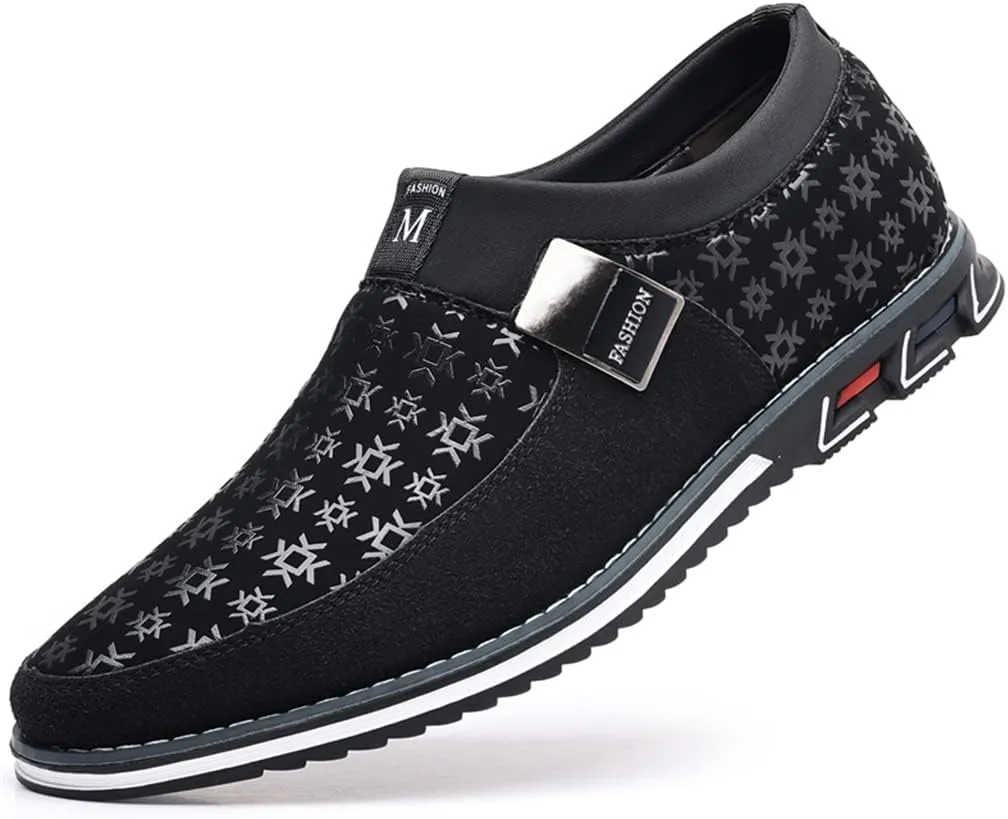 Veslexth Mens Casual Shoes Business Silp-on Fashion Leather Loafers Comfort Walking Driving Luxury for Male Work Office Dress Outdoor Breathable Sneakers
