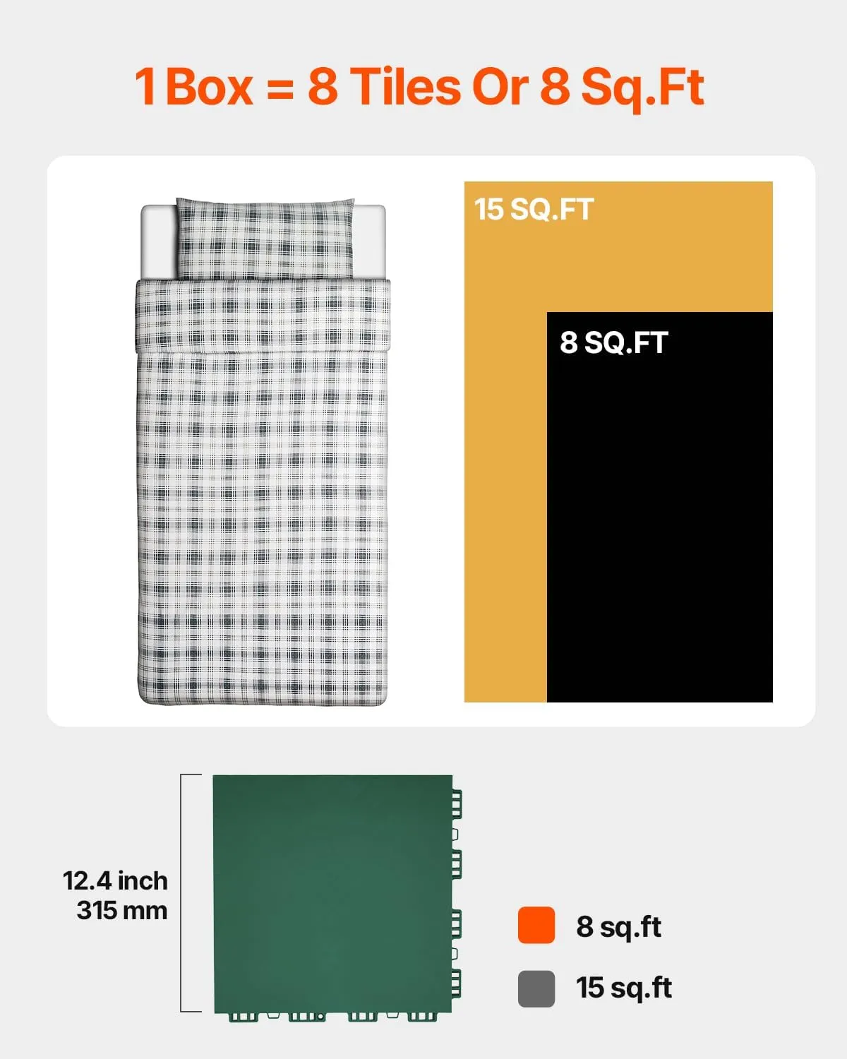 VEVOR Dryland Tiles for Hockey Floor Mat, 12 x 12 in Interlocking Versatile Training Surface, Dance Floor Tiles, Hockey Training Equipment Board for Shooting