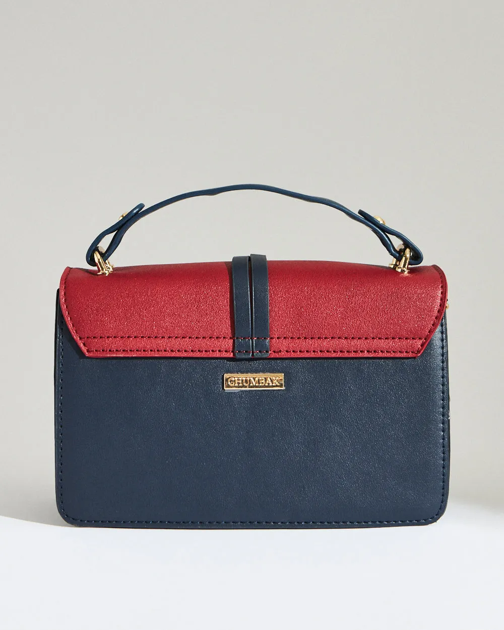 Vibrant Flowers Satchel Bag - Red