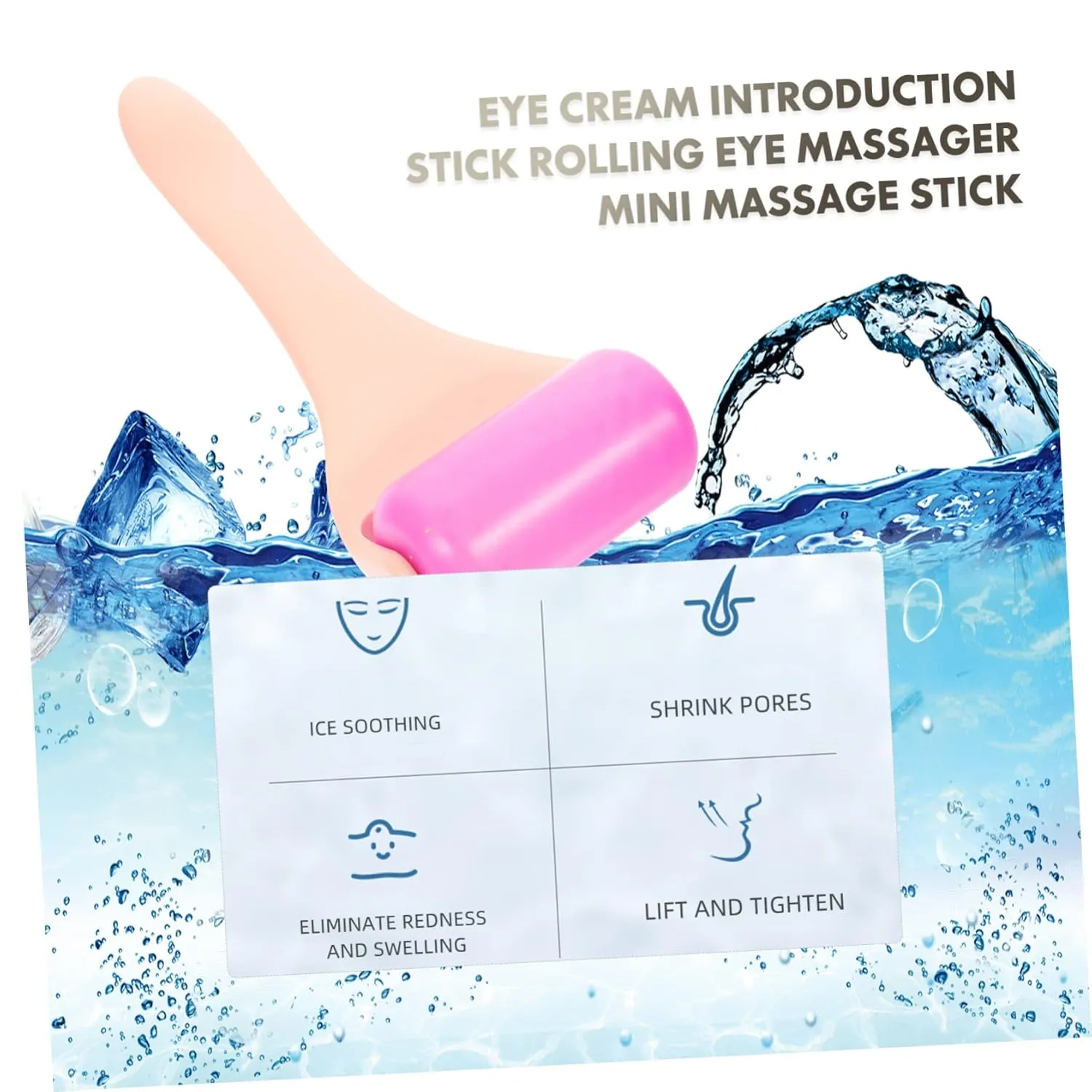 VICASKY Beauty Massage Tools Ice Face Roller Comfortable Face Roller for Eye Facial Anti-Aging Sturdy Eye Massager for Friends