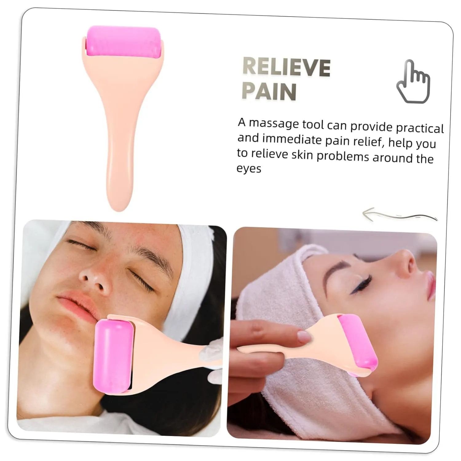 VICASKY Beauty Massage Tools Ice Face Roller Comfortable Face Roller for Eye Facial Anti-Aging Sturdy Eye Massager for Friends