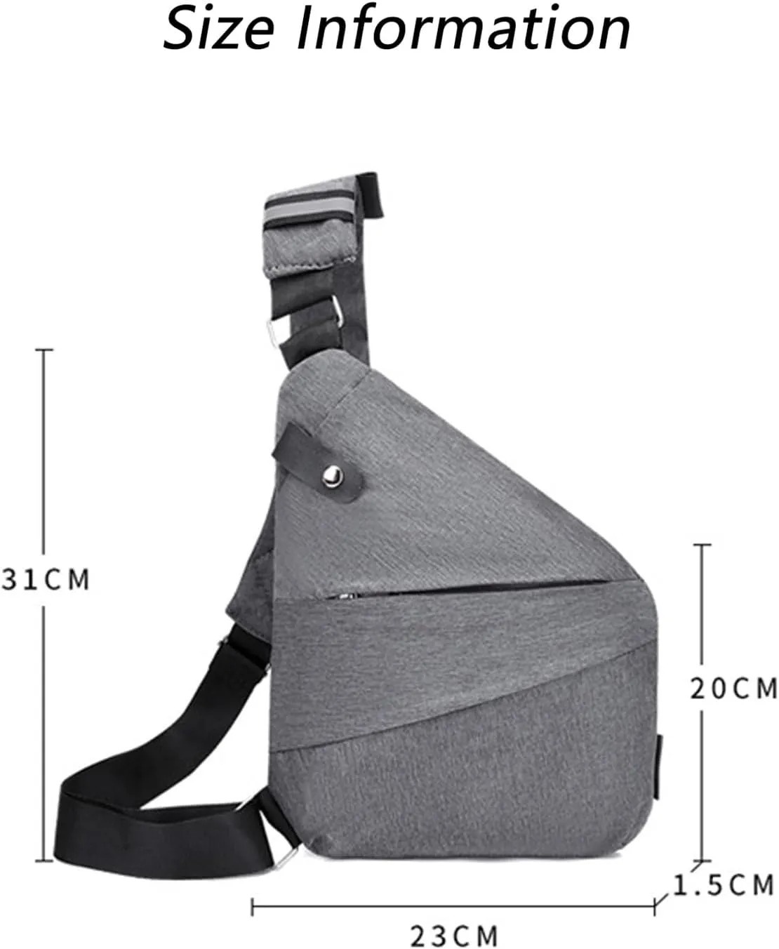 VIED Anti Theft Crossbody Bag, Anti Theft Travel Bag (Brown,Right Shoulder)