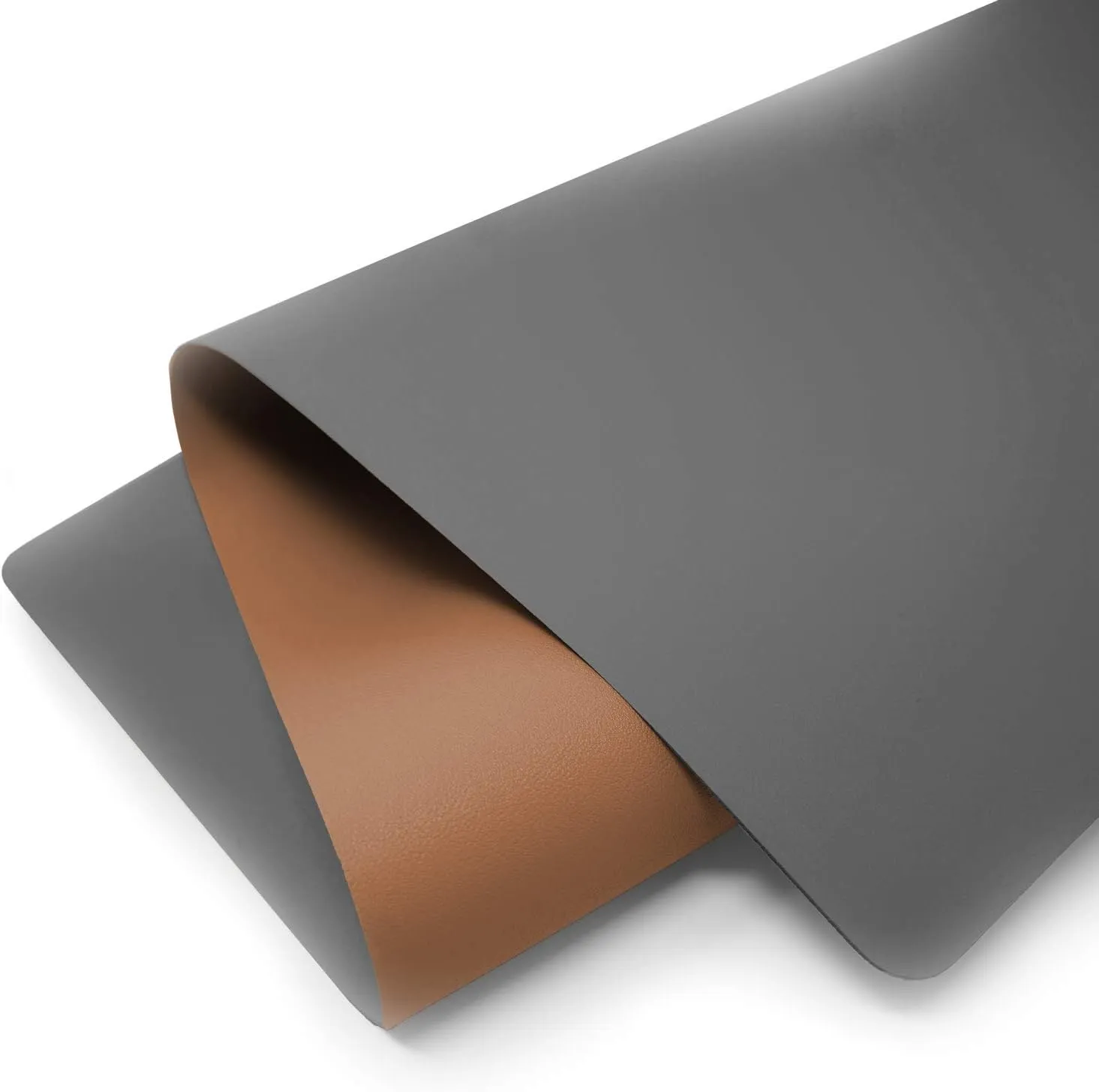 Vine Creations Leather Desk Pad - Large 44" x 22", Desk Protector, PU Leather, Brown