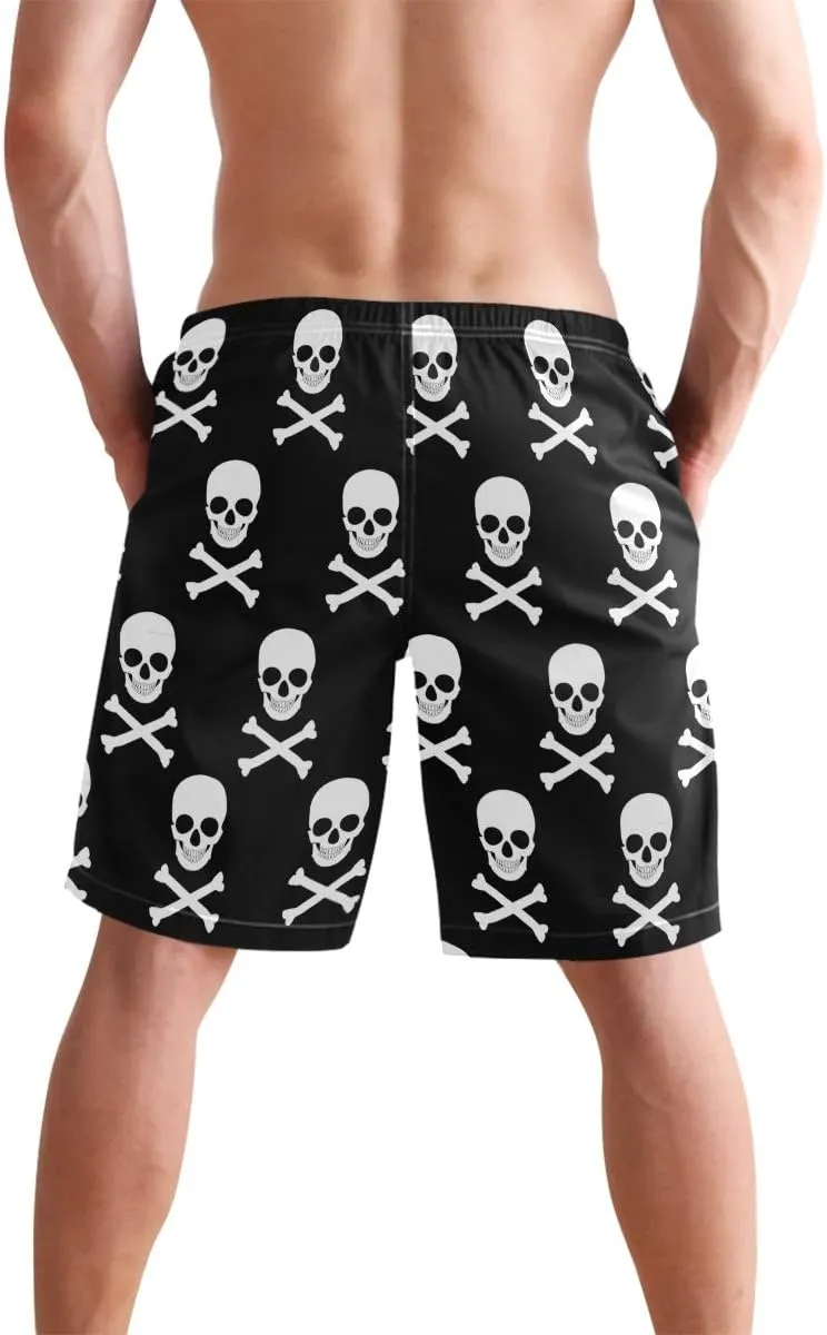 visesunny Mens Funny Swim Trunks Quick Dry Beachwear Sports Running Swim Board Shorts Mesh Lining