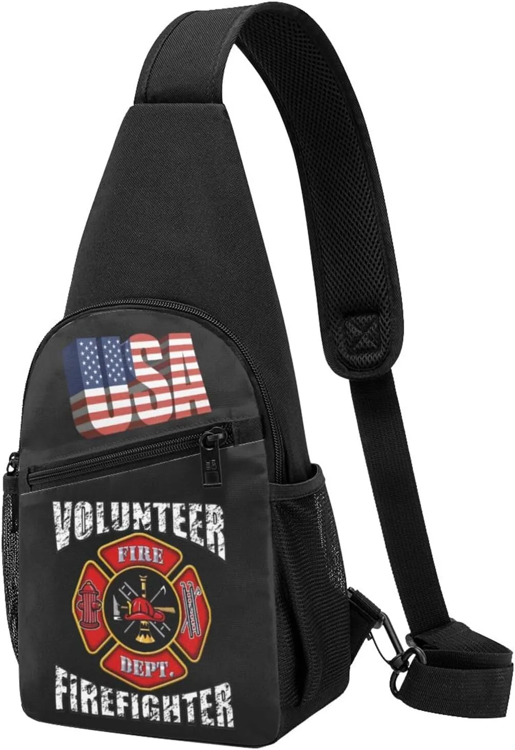 Volunteer Firefighters，Fashion One-Shoulder Bag，Anti-Theft Crossbody Shoulder Chest Bag