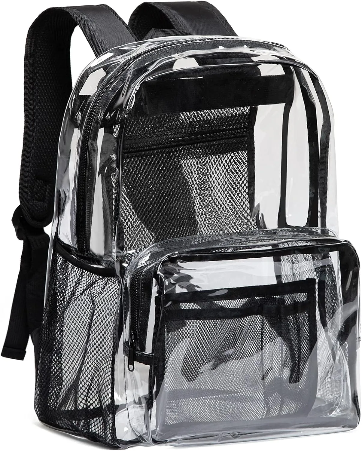 Vorspack Clear Backpack - Heavy Duty PVC Transparent See Through Backpack for College & Workplace