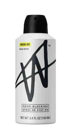W By Jake Paul Body Spray, Fresh Ice Scent, Odor Blocking, 3.4 fl oz (Pack Of 1)
