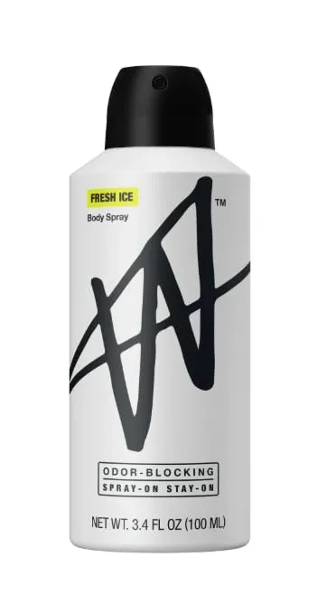 W By Jake Paul Body Spray, Fresh Ice Scent, Odor Blocking, 3.4 fl oz (Pack Of 1)