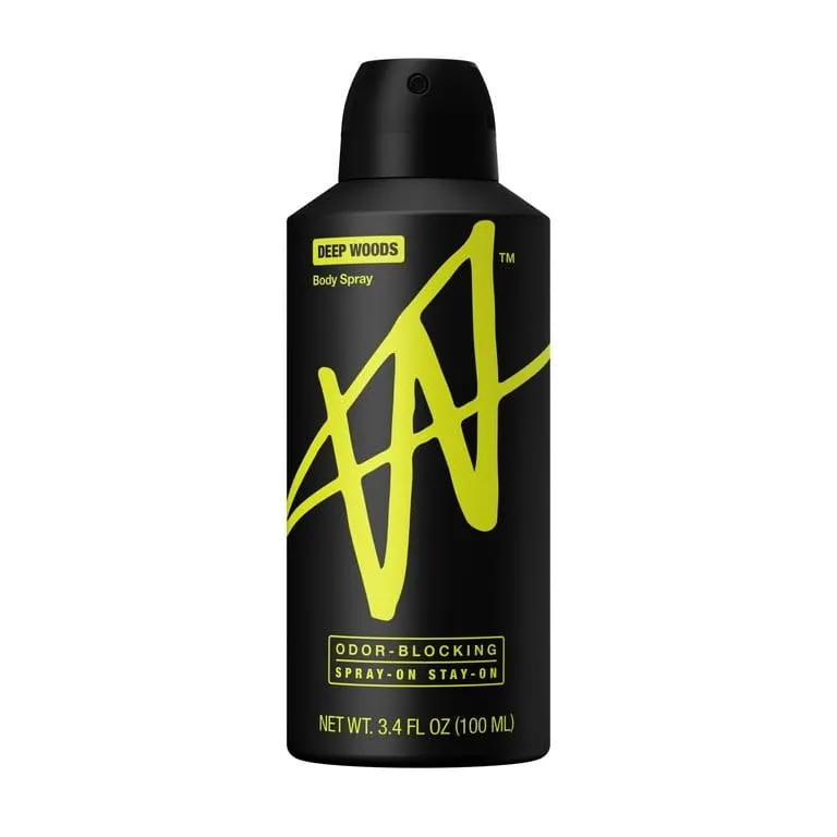 W by jake paul Deep Woods Body Spray, Odor-Blocking Formula, 3.4 Fl Oz, Black