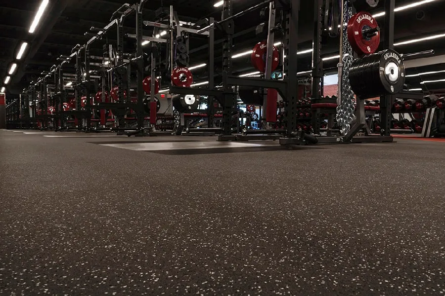 Warrior Interlocking Rubber Gym Flooring Tiles - Speckled