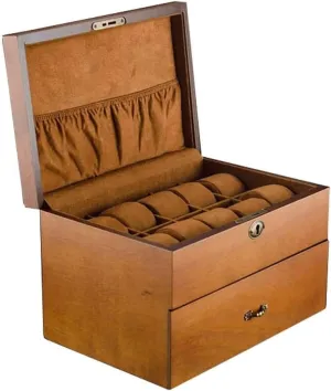 Watch Box Watch Case Jewelry Organizer Holder Jewelry Display Box Case Drawer Sunglasses Storage Earrings Storage Organizer Lockable Leather for Men Women.