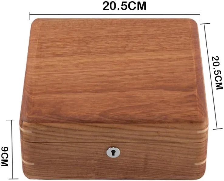 Watch Box Wood 6 Slots Watch Case Jewelry Display Storage Boxes with Brown Removal Storage Pillows for Men Women Birthday Valentine's Day Father's Day