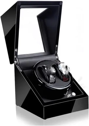 Watch Case Watch Roll Automatic Watch Winder Display Box, 2 Automatic Rotation Leather Wood Watch Winder Storage Display Box Watch Box Watch Winder