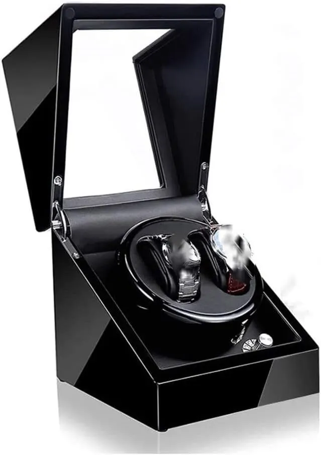 Watch Case Watch Roll Automatic Watch Winder Display Box, 2 Automatic Rotation Leather Wood Watch Winder Storage Display Box Watch Box Watch Winder
