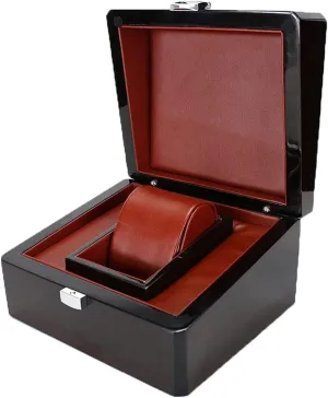 Watch Roll Watch Case Watch Stand Watch Box Watch Organizer Display Single Slot Wood Watch Storage Box Holder Organizer Elegant Gift Box Watch Winder Watch Organizer
