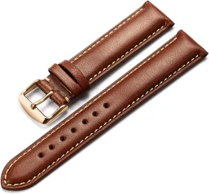 Watch Straps,Watch Wristband,Watchband Calf Leather Watch Band Strap with Pin Buckle