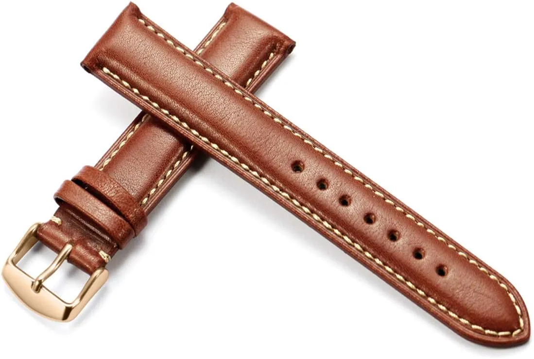 Watch Straps,Watch Wristband,Watchband Calf Leather Watch Band Strap with Pin Buckle