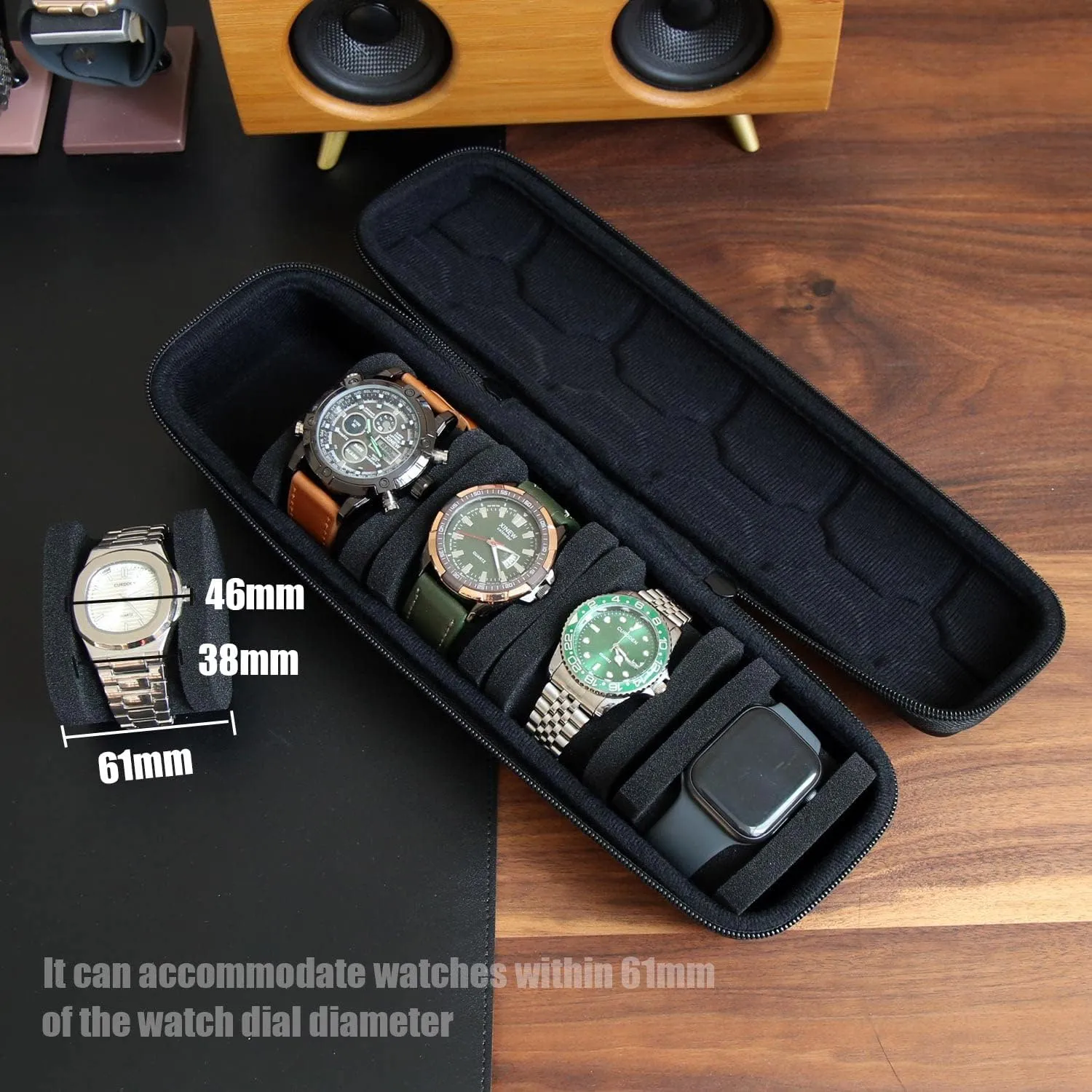 Watch Travel Case for Men and Women Portable Single Watch Storage box and Organizer for Wristwatches and Smart Watches