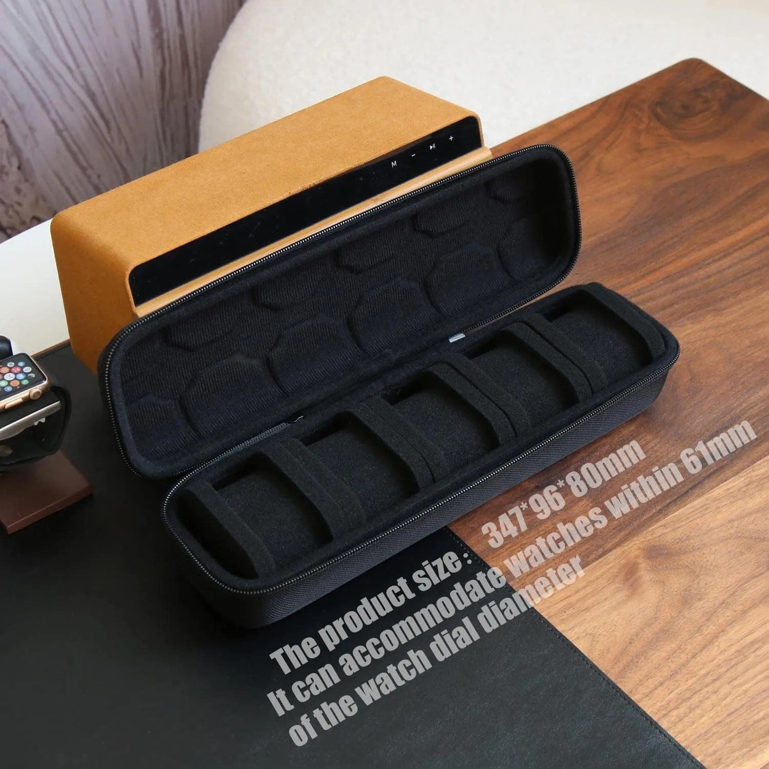 Watch Travel Case for Men and Women Portable Single Watch Storage box and Organizer for Wristwatches and Smart Watches