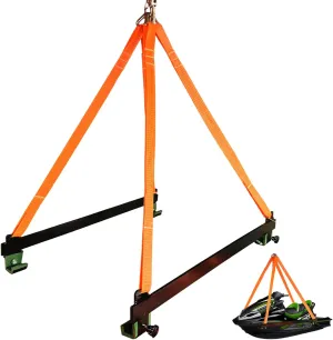 Watercraft Lift Sling 2800lbs Capacity, 43'' Never Break Jet Ski Lift Sling,Steel Bracket with Anti Slip Strip,Thickened Polyester Lifting Suitable,for Personal Watercraft,PWC,Jet Ski