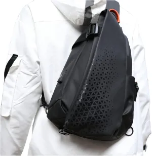 Waterproof Sling Bag for Men,Sling Backpack with USB Charger Crossbody one strap backpack Anti-Theft,Causal