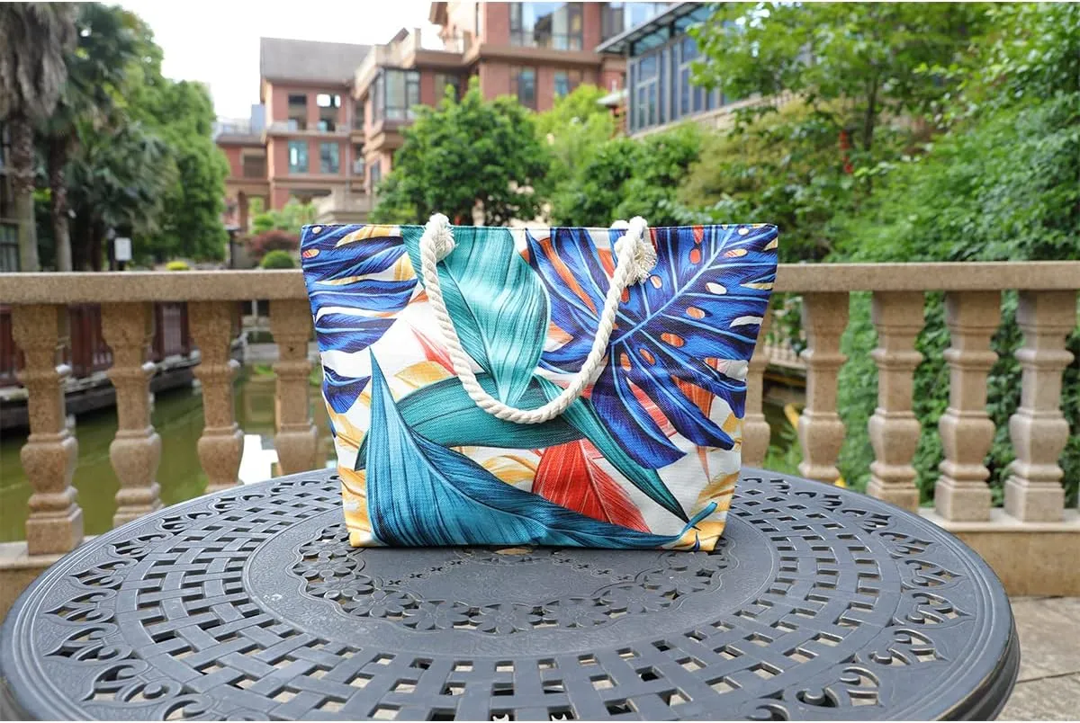 We We Summer Beach bags for Women Large Beach Tote Bag Pool Beach Towel Bags Daily Bags for Travel Gym