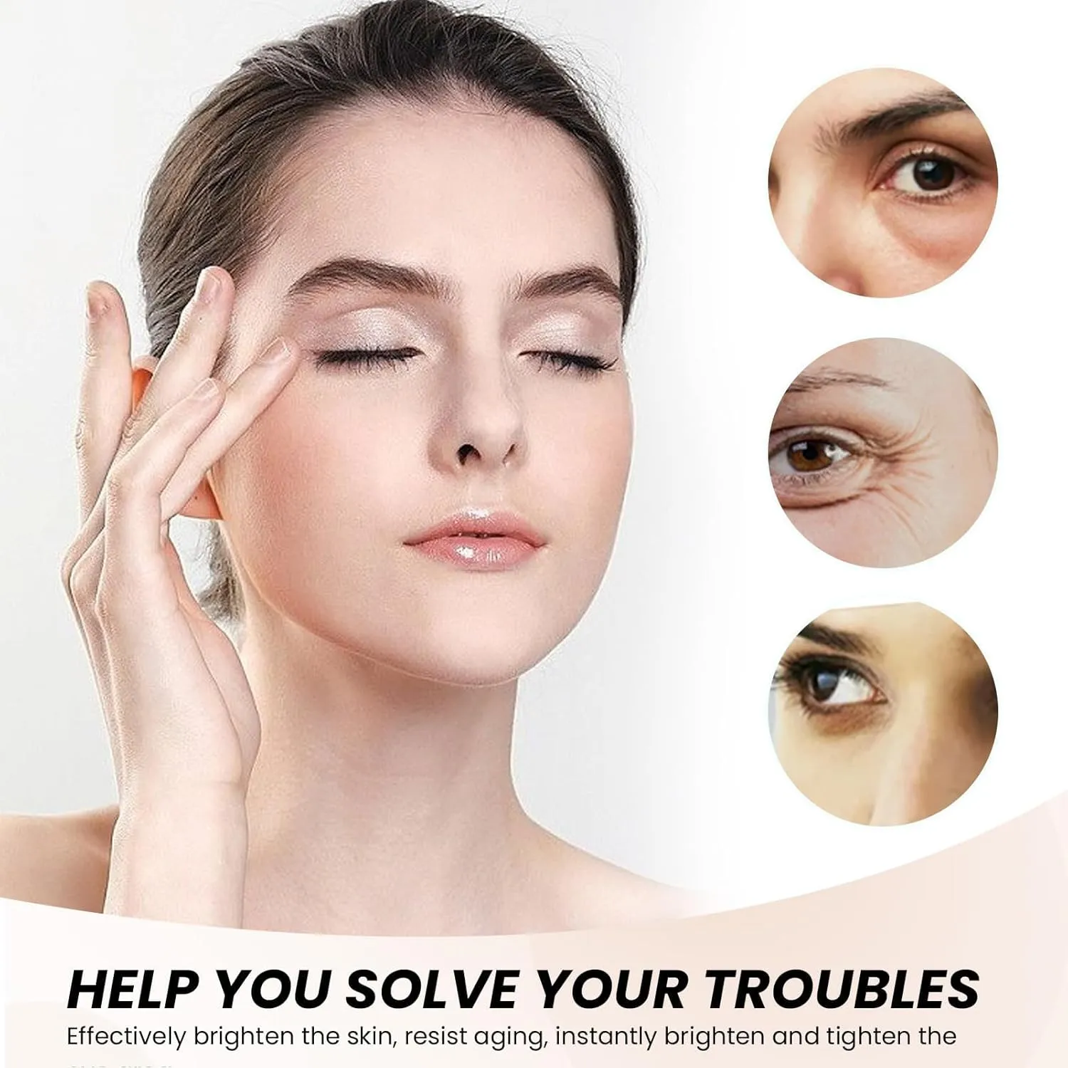 WEST MONTH-Make up Eye Firmer, Instant Eye Firm Cream, WEST MONTH Fast Firming Eye Cream, Instant Reduces Under Eye Bags, Dark Circles, Puffiness, Anti Aging Fine Lines (3 Pack)