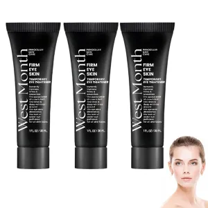 WEST MONTH-Make up Eye Firmer, Instant Eye Firm Cream, WEST MONTH Fast Firming Eye Cream, Instant Reduces Under Eye Bags, Dark Circles, Puffiness, Anti Aging Fine Lines (3 Pack)
