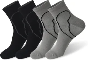 Wildarms Mens Compression Socks with Cushion & Arch Support - Moisture-Wicking Anti-Blister for Running, Gym, Hiking