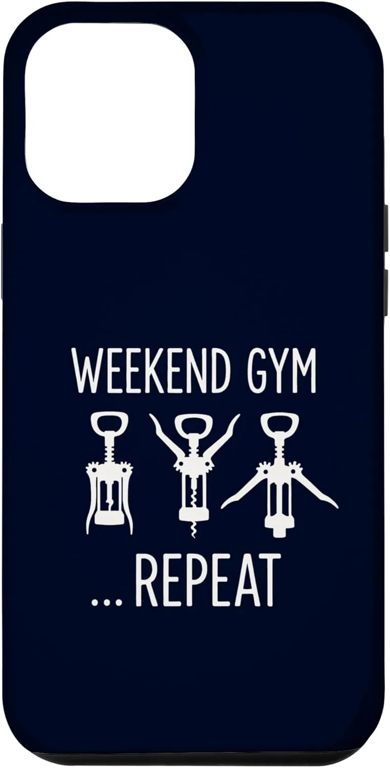 Wine Workout Funny Weekend Gym Corkscrew Exercise Fitness Case for iPhone 12 Pro Max