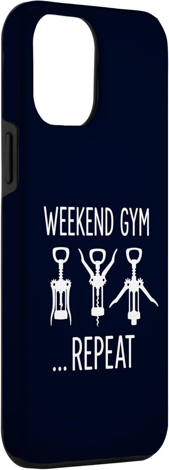 Wine Workout Funny Weekend Gym Corkscrew Exercise Fitness Case for iPhone 12 Pro Max