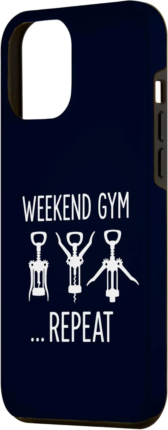 Wine Workout Funny Weekend Gym Corkscrew Exercise Fitness Case for iPhone 12 Pro Max