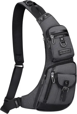 WITZMAN Sling Bag for Men - Crossbody, Travel, Slim Chest Bag - One Strap, Lightweight, Casual Daypack