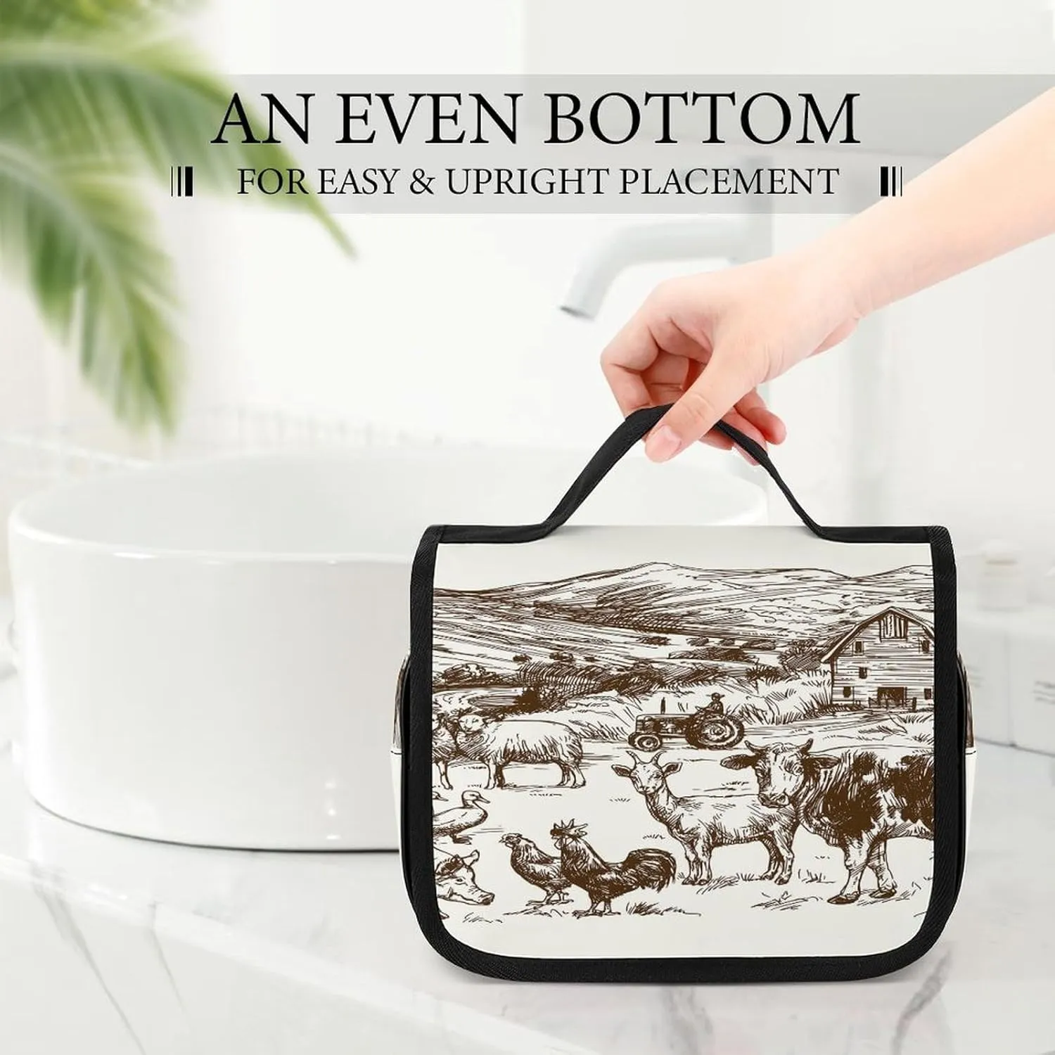 Women Hanging Toiletry Wash bag, Travel Cosmetic Storage Case Organizer